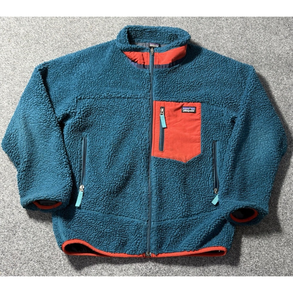 PATAGONIA Retro X FLEECE Jacket Kids L 12 Blue Polyester 65625FA16 Boys